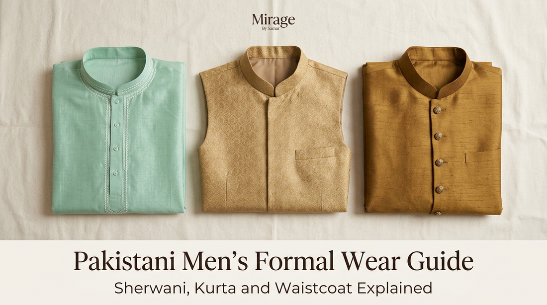 Pakistani Men's Formal Wear Guide: Sherwani, Kurta and Waistcoat Explained