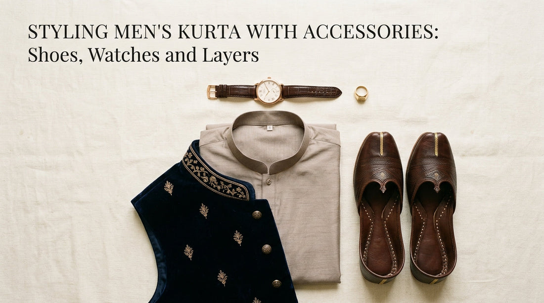 Styling Men's Kurta with Accessories Shoes, Watches and Layers