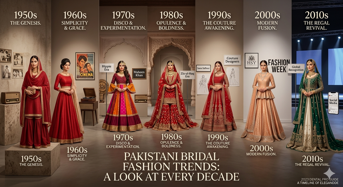 Pakistani Bridal Fashion Trends: A Look at Every Decade