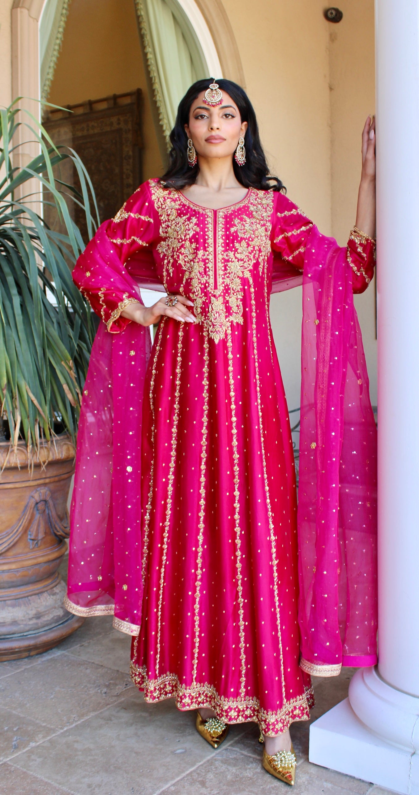 hot pink anarkali dress Hot pink Anarkali SeemaThukral